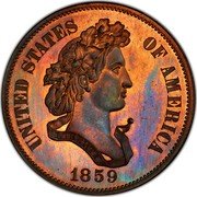 USA 1/2 Dollar Liberty Pattern 1859  UNITED STATES OF AMERICA LIBERTY 1859 coin obverse USA 1/2 Dollar Liberty Pattern 1859  UNITED STATES OF AMERICA LIBERTY 1859 coin obverse