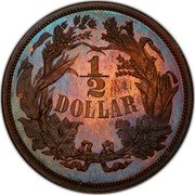 USA 1/2 Dollar Liberty Pattern 1859  1/2 DOLLAR coin reverse USA 1/2 Dollar Liberty Pattern 1859  1/2 DOLLAR coin reverse