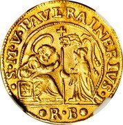 Italy 1/4 Ducato Paolo Renier Pattern ND (1779-1781)  KM# Pn191 S M V PAVL RAINERIVS L R B coin obverse