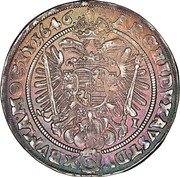 Austria 1/4 Thaler (Ferdinand III) ARCHIDVX AVST DV X BVMA MO CTY 1646 coin reverse Austria 1/4 Thaler (Ferdinand III) ARCHIDVX AVST DV X BVMA MO CTY 1646 coin reverse