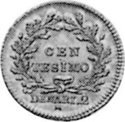 Italy Centesimo Napoleon Coinage Pattern 1804M KM# Pn14 CENTESIMO DENARI 2 M coin reverse