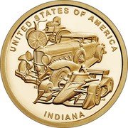 USA 1 Dollar (American Innovation. Indiana) UNITED STATES OF AMERICA INDIANA coin reverse USA 1 Dollar (American Innovation. Indiana) UNITED STATES OF AMERICA INDIANA coin reverse