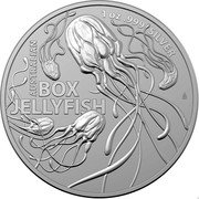 Australia 1 Dollar Australian Box Jellyfish 2023  BU in Capsule AUSTRALIAN BOX JELLYFISH 1OZ .999 SILVER coin reverse Australia 1 Dollar Australian Box Jellyfish 2023  BU in Capsule AUSTRALIAN BOX JELLYFISH 1OZ .999 SILVER coin reverse
