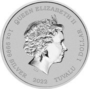 Tuvalu 1 Dollar Elizabeth II The Phantom 2022 P Proof QUEEN ELIZABETH II IRB 1 OZ 9999 SILVER 2022 TUVALU 1 DOLLAR coin obverse Tuvalu 1 Dollar Elizabeth II The Phantom 2022 P Proof QUEEN ELIZABETH II IRB 1 OZ 9999 SILVER 2022 TUVALU 1 DOLLAR coin obverse