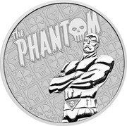 Tuvalu 1 Dollar Elizabeth II The Phantom 2022 P Proof THE PHANTOM P © KFS TM HEARST coin reverse Tuvalu 1 Dollar Elizabeth II The Phantom 2022 P Proof THE PHANTOM P © KFS TM HEARST coin reverse