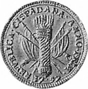 Italy 1 Doppia (Cispadine Republic Revolutionary State Standard Coinage Pattern) KM# Pn2 REPUBLICA CISPADANA ANNO PRIM 17 97 coin obverse Italy 1 Doppia (Cispadine Republic Revolutionary State Standard Coinage Pattern) KM# Pn2 REPUBLICA CISPADANA ANNO PRIM 17 97 coin obverse