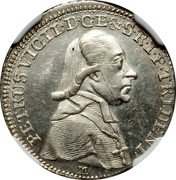 Italy 1 Ducato (Peter Vigilius) KM# Pn1 PETRUS VIGIL. D. G. E. &. S. R. I. P. TRIDENT. coin obverse