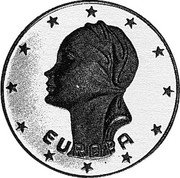 Italy ECU Early Sailing Ship 1993 Proof X# 31 EUROPA coin reverse