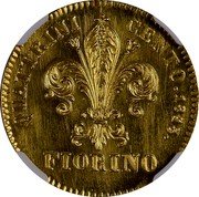 Italy Fiorino Leopoldo II Pattern 1843  2 pieces known QUATTRINI CENTO. 1843. FIORINO coin reverse Italy Fiorino Leopoldo II Pattern 1843  2 pieces known QUATTRINI CENTO. 1843. FIORINO coin reverse