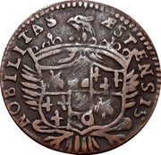 Italy 1 Giorgino (Francesco III) NOBILITAS ÆSTENSIS coin obverse Italy 1 Giorgino (Francesco III) NOBILITAS ÆSTENSIS coin obverse