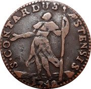 Italy 1 Giorgino (Francesco III) S CONTARDUS ÆSTENSIS 1740 coin reverse Italy 1 Giorgino (Francesco III) S CONTARDUS ÆSTENSIS 1740 coin reverse