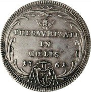 Italy 1 Giulio (Clement XIII) KM# 1000a THESAVRIZATE IN COELIS 17 61 coin reverse Italy 1 Giulio (Clement XIII) KM# 1000a THESAVRIZATE IN COELIS 17 61 coin reverse