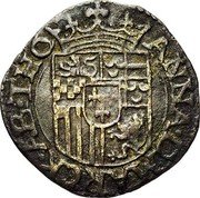 Netherlands 1 Liard (Thorn Abbey. Anne van de Marck) KM# 13 ANNA D MARCK AB THO coin obverse Netherlands 1 Liard (Thorn Abbey. Anne van de Marck) KM# 13 ANNA D MARCK AB THO coin obverse