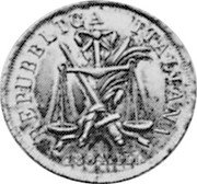 Italy 1 Lira (Napoleon Coinage Pattern) KM# Pn20 REPUBBLICCA ITALIANA 1804.III. M coin obverse