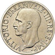 Italy 1 Lira (Vittorio Emanuele III Trial strike) KM# Pr61 VITTORIO.EMANUELE.III.RE.E.IMP. G.ROMAGNOLI coin obverse Italy 1 Lira (Vittorio Emanuele III Trial strike) KM# Pr61 VITTORIO.EMANUELE.III.RE.E.IMP. G.ROMAGNOLI coin obverse