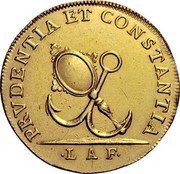 Italy 1 Osella (Alvise Mocenigo IV) PRVDENTIA ET CONSTANTIA L A F coin obverse Italy 1 Osella (Alvise Mocenigo IV) PRVDENTIA ET CONSTANTIA L A F coin obverse