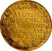 Italy 1 Osella Alvise Mocenigo IV 1763 AB MDCCLXIII; I X# 325 ALOYSII MOCENICO PRINC VENE MUNUS ANII MDCCLXIII A B coin reverse Italy 1 Osella Alvise Mocenigo IV 1763 AB MDCCLXIII; I X# 325 ALOYSII MOCENICO PRINC VENE MUNUS ANII MDCCLXIII A B coin reverse