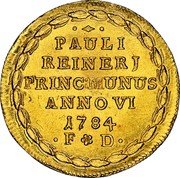 Italy 1 Osella Paolo Renier 1784 - VI FD X# 361 PAULI REINERJ PRINC MUNUS ANNO VI 1784 F D coin reverse
