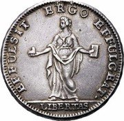 Italy 1 Osella Lodovico Manin Double Weight 1789  I X# 374 EFFULSIT ERGO EFFULGEAT LIBERTAS coin obverse Italy 1 Osella Lodovico Manin Double Weight 1789  I X# 374 EFFULSIT ERGO EFFULGEAT LIBERTAS coin obverse