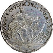 Italy 1 Osella (Lodovico Manin) X# 381 CONCORDIA CIVIVM.FELICITAS REIPVBL M B coin obverse
