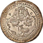 Italy 1 Osella (Lodovico Manin) X# 169 MESTRE MVNS COMVNITATIS MVRIANI LVD MANIN DEFENDI ZAN VATOR coin obverse