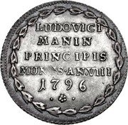 Italy 1 Osella (Lodovico Manin) X# 392 LUDOVICI MANIN PRINCIPIS MUNUS AN.VIII 1796 coin reverse Italy 1 Osella (Lodovico Manin) X# 392 LUDOVICI MANIN PRINCIPIS MUNUS AN.VIII 1796 coin reverse