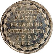 Italy 1 Osella Lodovico Manin 1795 FZ VII X# 390 LUDOVICI MANIN PRINCIPIS MUNUS AN VII 1795 F Z coin reverse
