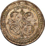 Italy 1 Osella (Lodovico Manin) X# 169 DEPVTATI 1794 GIOVANI MANINI ALVISE MOTTA LIBERAL BIGACLIA GIORGIO BARBARIA coin reverse