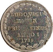 Italy 1 Osella Lodovico Manin. Liberty 1789  I X# 375 LUDOVICI MANIN PRINC. MUNUS ANNO I 1789 coin reverse