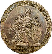 Italy 1 Osella Marco Foscarini MDCCLXII (1762)//I VET M X# 324 PICTIS VENETORUM ITINERIBUS AULA EXORNATA MDCCLXII VET M coin obverse Italy 1 Osella Marco Foscarini MDCCLXII (1762)//I VET M X# 324 PICTIS VENETORUM ITINERIBUS AULA EXORNATA MDCCLXII VET M coin obverse