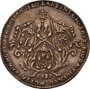 Italy 1 Osella (P. Renier) X# 151 ANGELO BARBINI CIO BATT RIODA VICENCO MOTTA FRANCECO FERRI 1787 coin reverse Italy 1 Osella (P. Renier) X# 151 ANGELO BARBINI CIO BATT RIODA VICENCO MOTTA FRANCECO FERRI 1787 coin reverse