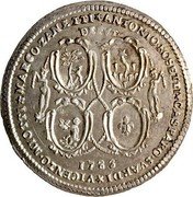 Italy 1 Osella Pavl Rainer 1785 X# 147 ANTONIO ROSETTI GASPARO SVARDI VICENZO MVOTTI MARCO ZANETTI DERVT 1783 coin reverse Italy 1 Osella Pavl Rainer 1785 X# 147 ANTONIO ROSETTI GASPARO SVARDI VICENZO MVOTTI MARCO ZANETTI DERVT 1783 coin reverse