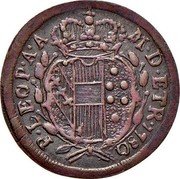 Italy Soldo (Tuscany) P LEOP A A M D ETR 1780 coin obverse Italy Soldo (Tuscany) P LEOP A A M D ETR 1780 coin obverse