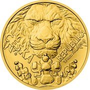Niue 10 Dollars Czech Lion. Crown 2023 CM Bullion ČESKÁ REPUBLIKA 1/4 OZ AU 999.9 coin reverse