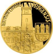 Niue 10 Dollars (Elizabeth II Old Town) ANTIQUA CIVITAS PRAGENSIS coin reverse Niue 10 Dollars (Elizabeth II Old Town) ANTIQUA CIVITAS PRAGENSIS coin reverse