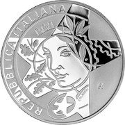 Italy 10 Euro Baroque-Europe Star Programme 2018 R Proof KM# 420 REPUBBLICA ITALIANA COLANERI R coin obverse