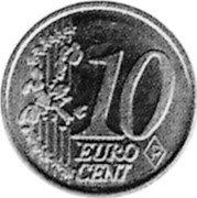Italy 10 Euro Cent (Settimo Torinese City Token) X# 2 10 EURO CENT coin reverse Italy 10 Euro Cent (Settimo Torinese City Token) X# 2 10 EURO CENT coin reverse