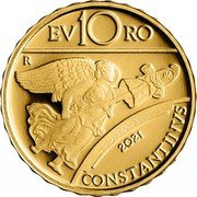 Italy 10 Euro Constantine the Great 2021  Proof EV 10 RO R 2021 CONSTANTINVS coin reverse Italy 10 Euro Constantine the Great 2021  Proof EV 10 RO R 2021 CONSTANTINVS coin reverse