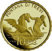 Italy 10 Euro Nasone 2022 R Proof FONTANA DI TREVI 2022 R 10 EURO coin reverse Italy 10 Euro Nasone 2022 R Proof FONTANA DI TREVI 2022 R 10 EURO coin reverse