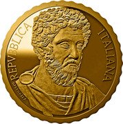 Italy 10 Euro (Marcus Aurelius) REPVBBLICA ITALIANA coin obverse Italy 10 Euro (Marcus Aurelius) REPVBBLICA ITALIANA coin obverse
