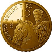 Italy 10 Euro (Marcus Aurelius) MARCVS AVRELIVS EVRO 10 2020 R coin reverse Italy 10 Euro (Marcus Aurelius) MARCVS AVRELIVS EVRO 10 2020 R coin reverse