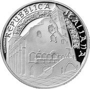 Italy 10 Euro Trani Cathedral 2018 R Proof KM# 422 REPUBBLICA ITALIANA U. PERNAZZA coin obverse