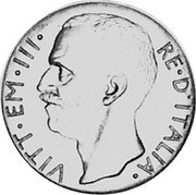 Italy 10 Lire (Vittorio Emanuele III. Prova) KM# Pr39 VITT EM III RE D' ITALIA coin obverse Italy 10 Lire (Vittorio Emanuele III. Prova) KM# Pr39 VITT EM III RE D' ITALIA coin obverse