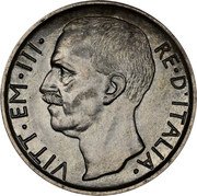 Italy 10 Lire Vittorio Emanuele III. Prova tecnica 1926R KM# Pr42 VITT EM III RE D' ITALIA coin obverse Italy 10 Lire Vittorio Emanuele III. Prova tecnica 1926R KM# Pr42 VITT EM III RE D' ITALIA coin obverse
