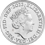 UK Ten Pence Queen Elizabeth II Memorial with Privy Mark 2022 26/22 ELIZABETH II DEI GRA REG FID DEF J.C 26|22 coin obverse UK Ten Pence Queen Elizabeth II Memorial with Privy Mark 2022 26/22 ELIZABETH II DEI GRA REG FID DEF J.C 26|22 coin obverse