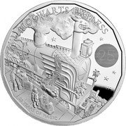 UK 10 Pounds Hogwarts Express 2022 Proof HOGWARTS EXPRESS 25 25 YEARS OF MAGIC coin reverse UK 10 Pounds Hogwarts Express 2022 Proof HOGWARTS EXPRESS 25 25 YEARS OF MAGIC coin reverse