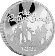 UK 10 Pounds The Rolling Stones 2022 Proof THE ROLLING STONES H.P '62-'22 coin reverse UK 10 Pounds The Rolling Stones 2022 Proof THE ROLLING STONES H.P '62-'22 coin reverse