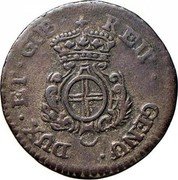 Italy 10 Soldi (Genoa Coinage) DUX ET GUB REIP GENU coin obverse Italy 10 Soldi (Genoa Coinage) DUX ET GUB REIP GENU coin obverse