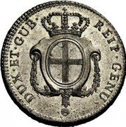Italy 10 Soldi (Genoa Reform Coinage) DUX ET GUB REIP GENU coin obverse Italy 10 Soldi (Genoa Reform Coinage) DUX ET GUB REIP GENU coin obverse