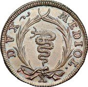 Italy 10 Soldi (Maria Theresia) KM# Pn3 DVX MEDIOL. coin reverse Italy 10 Soldi (Maria Theresia) KM# Pn3 DVX MEDIOL. coin reverse